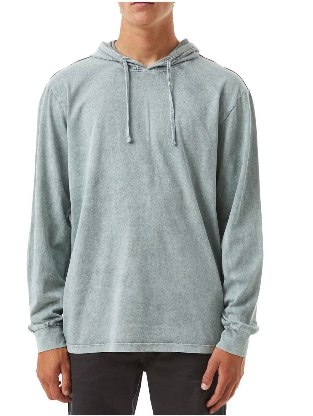 Katin Hide Pullover Hoodie Men's Size Large Organic Cotton Steel Blue Mineral